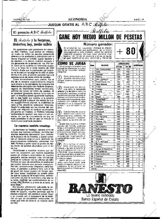 ABC MADRID 25-07-1986 página 49