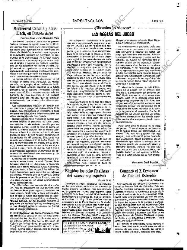 ABC MADRID 25-07-1986 página 63