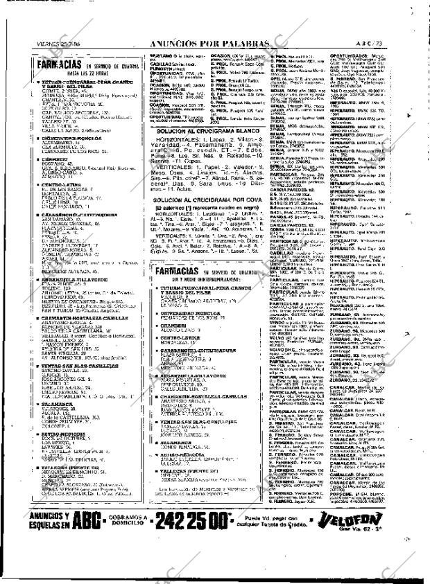 ABC MADRID 25-07-1986 página 73