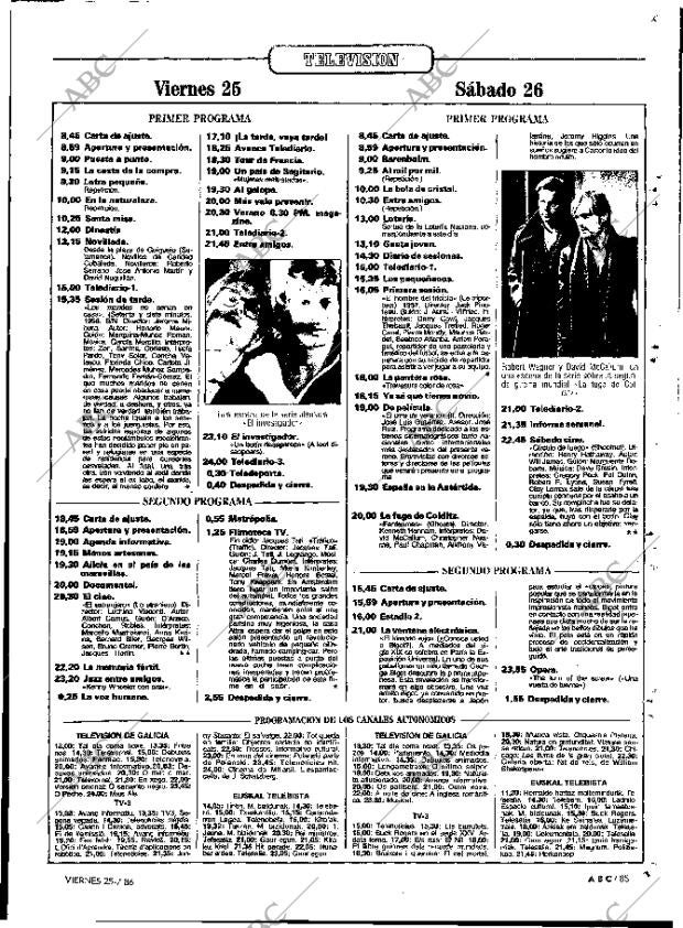 ABC MADRID 25-07-1986 página 85