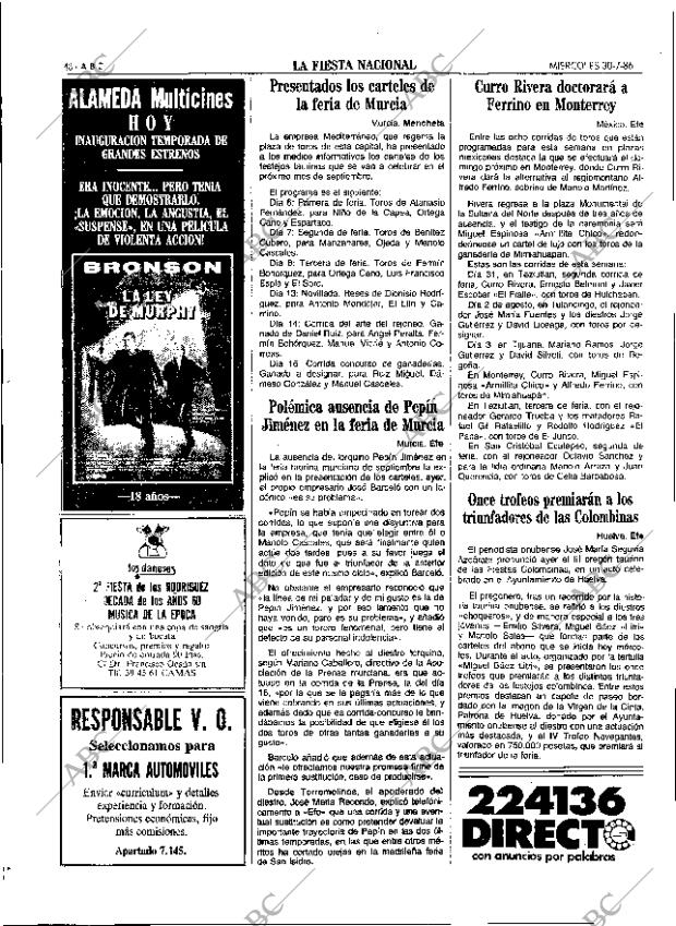 ABC SEVILLA 30-07-1986 página 48