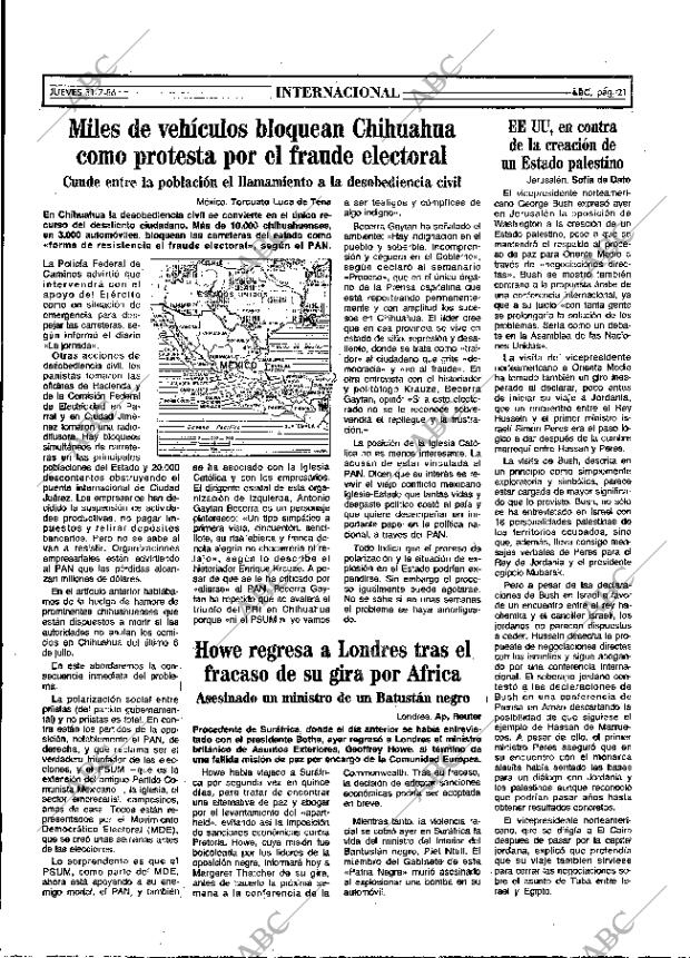 ABC MADRID 31-07-1986 página 21