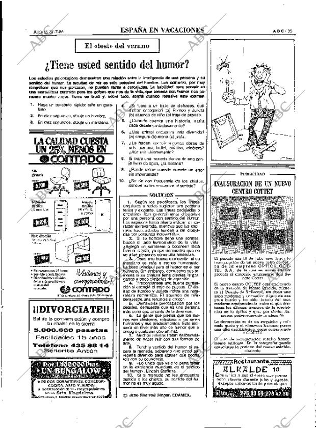 ABC MADRID 31-07-1986 página 35