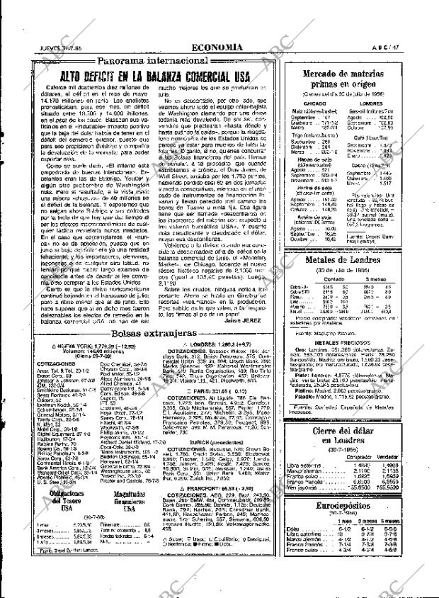 ABC MADRID 31-07-1986 página 47