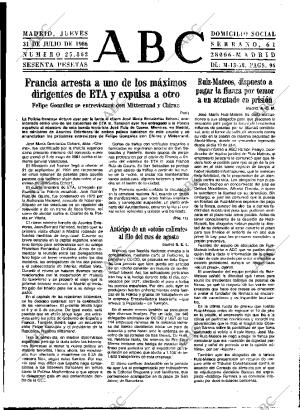 ABC MADRID 31-07-1986 página 9