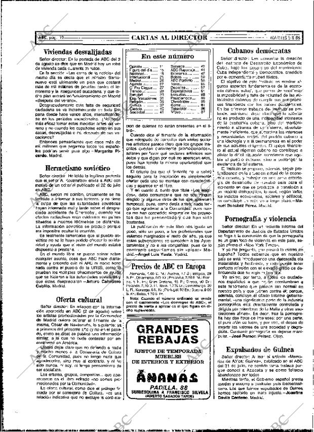 ABC MADRID 05-08-1986 página 10