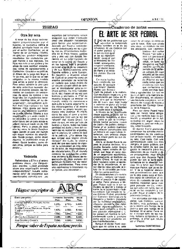 ABC MADRID 06-08-1986 página 13