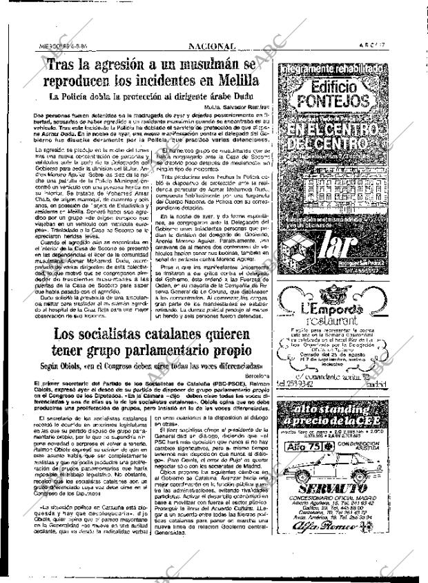 ABC MADRID 06-08-1986 página 17