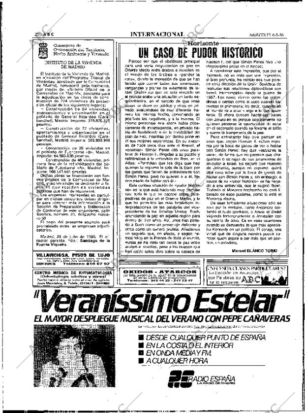 ABC MADRID 06-08-1986 página 20