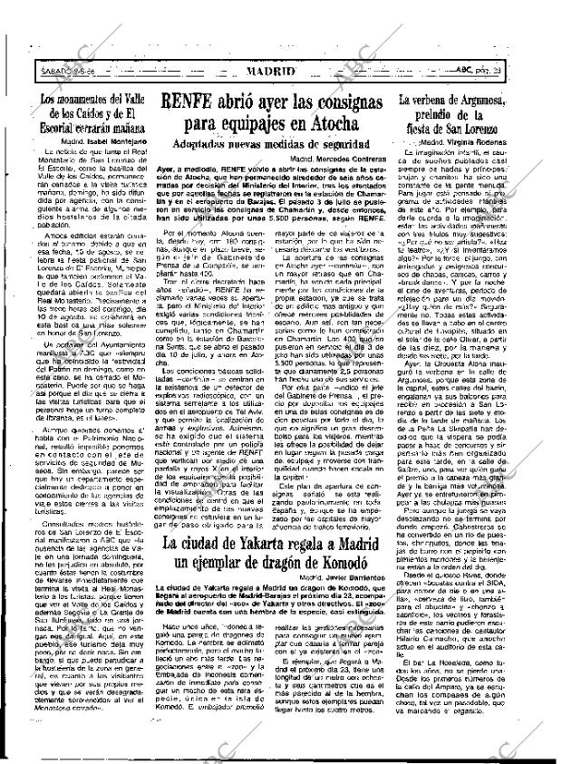 ABC MADRID 09-08-1986 página 23