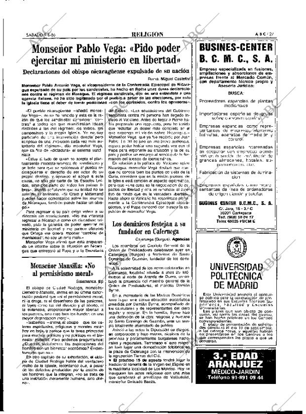 ABC MADRID 09-08-1986 página 27