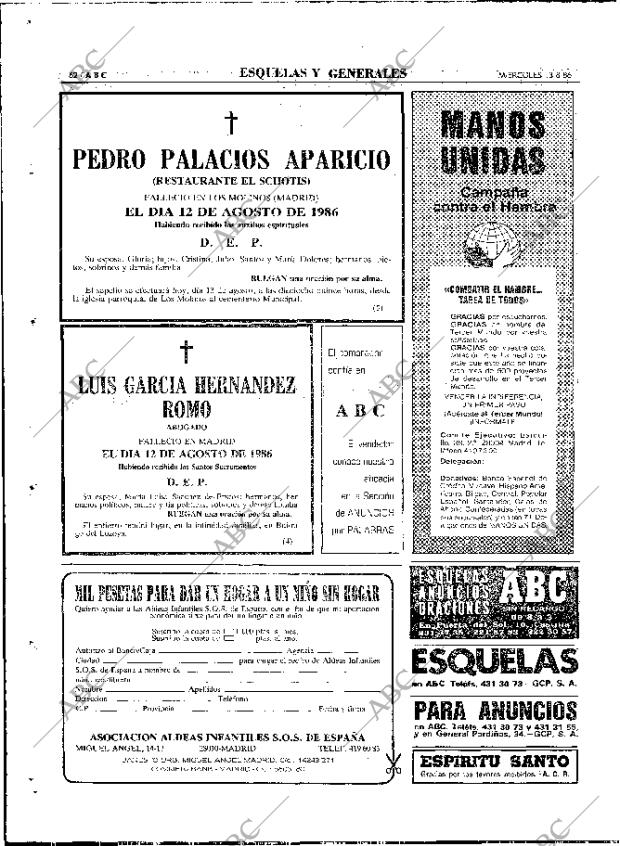 ABC MADRID 13-08-1986 página 62