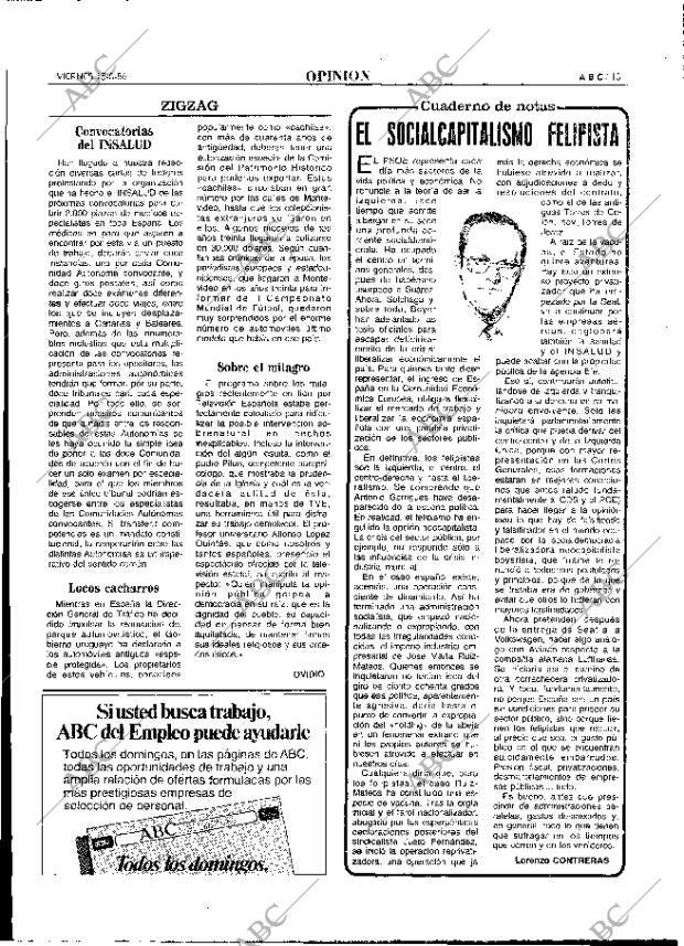 ABC MADRID 15-08-1986 página 13