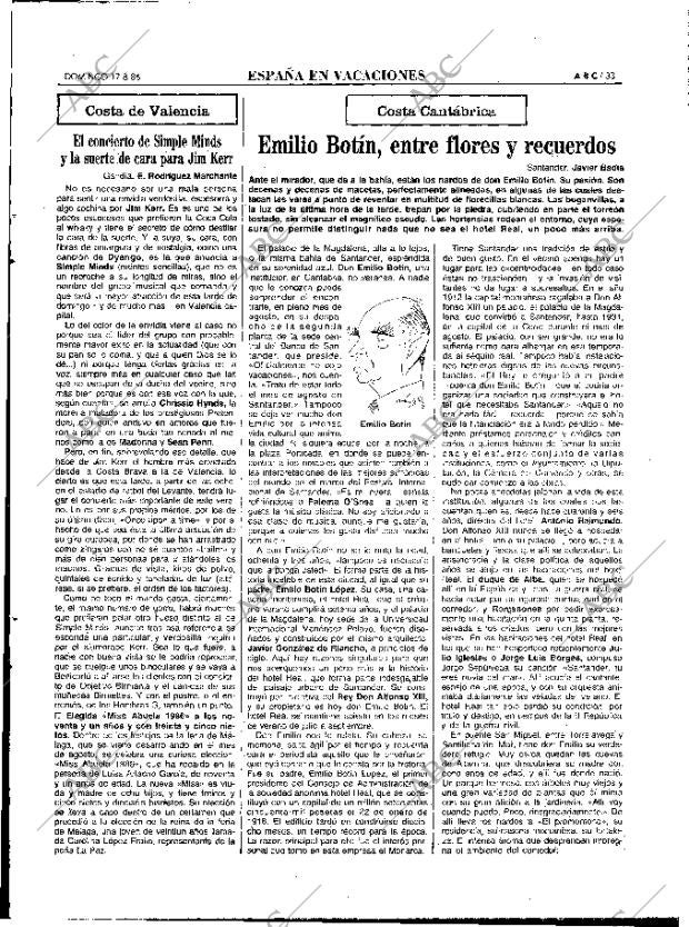 ABC MADRID 17-08-1986 página 33
