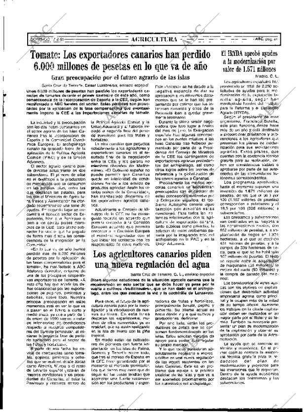 ABC MADRID 17-08-1986 página 41
