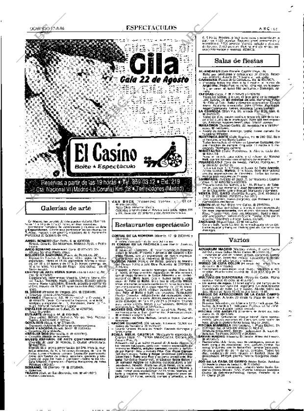 ABC MADRID 17-08-1986 página 63