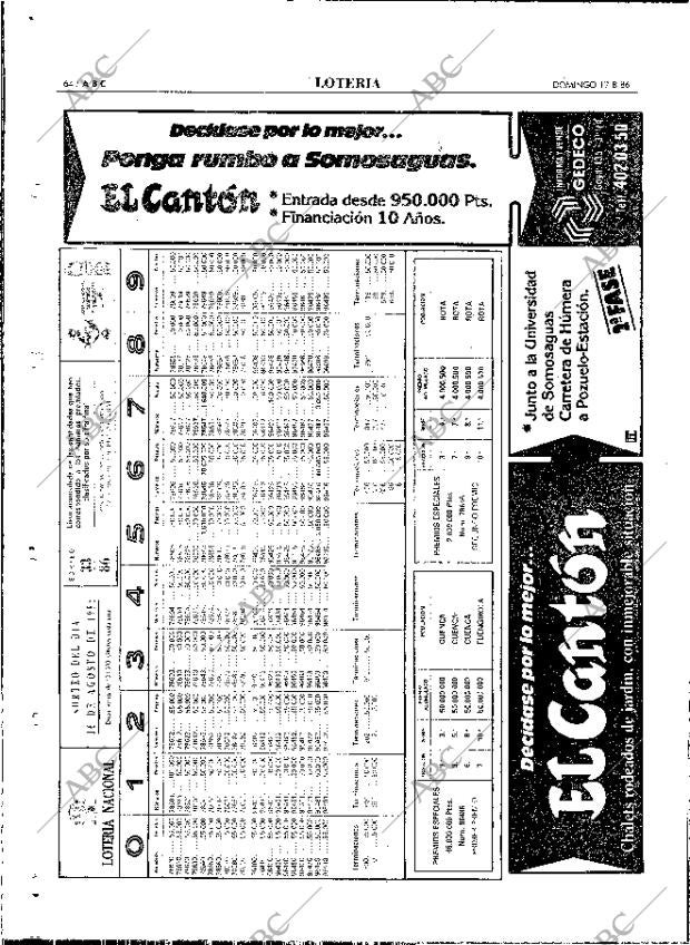 ABC MADRID 17-08-1986 página 64