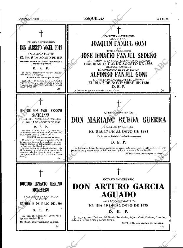 ABC MADRID 17-08-1986 página 65