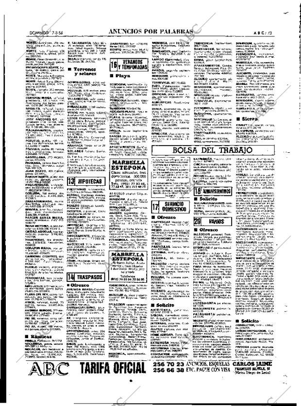 ABC MADRID 17-08-1986 página 73