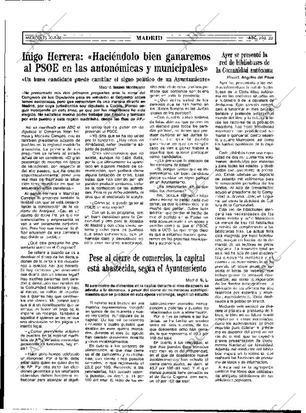 ABC MADRID 20-08-1986 página 23