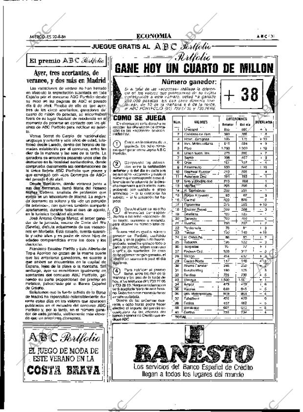 ABC MADRID 20-08-1986 página 31