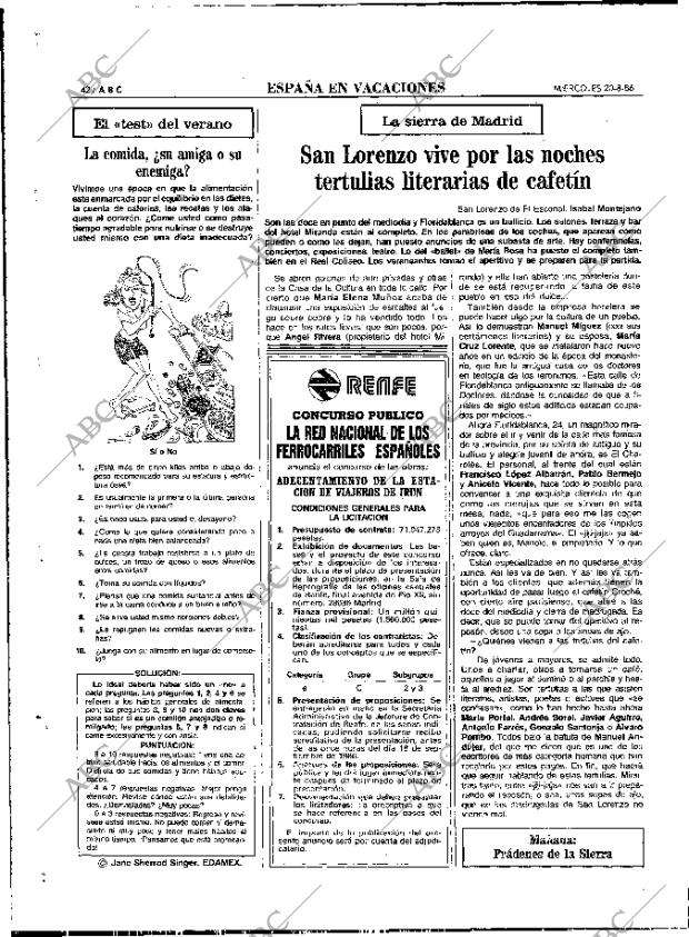 ABC MADRID 20-08-1986 página 42
