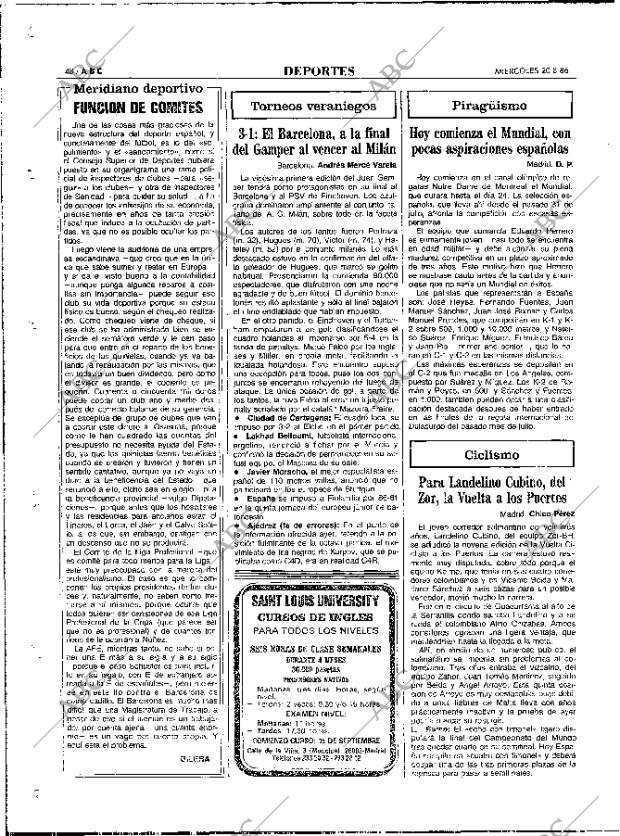 ABC MADRID 20-08-1986 página 48