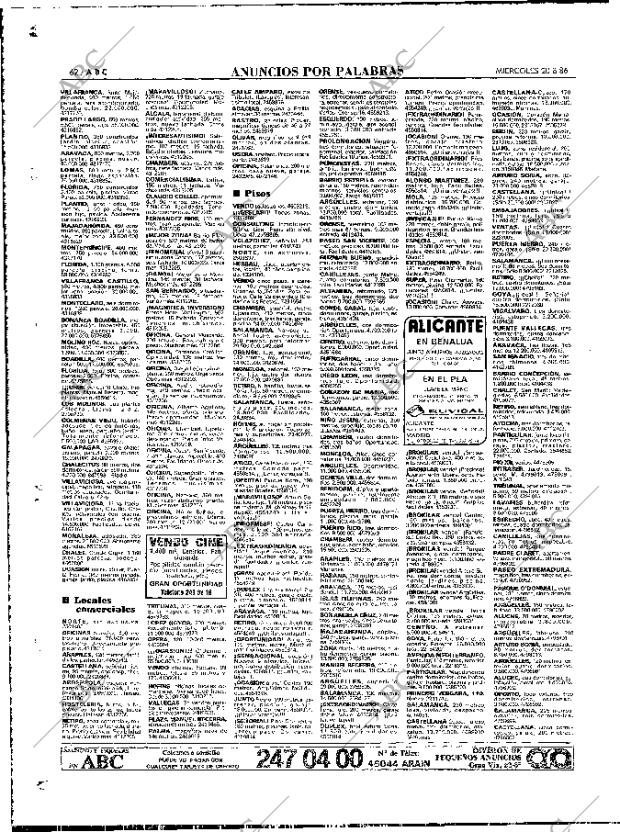 ABC MADRID 20-08-1986 página 62