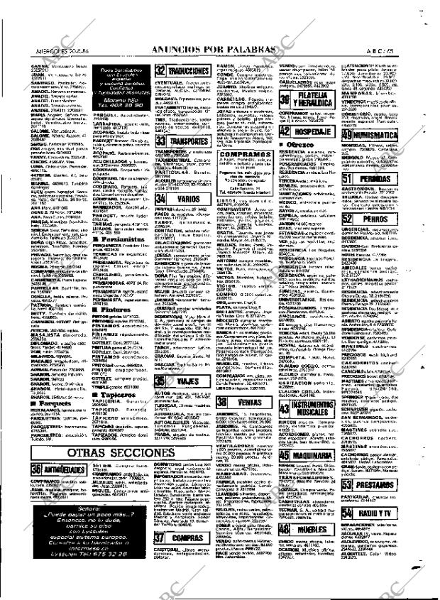 ABC MADRID 20-08-1986 página 65