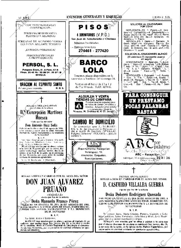 ABC SEVILLA 21-08-1986 página 54