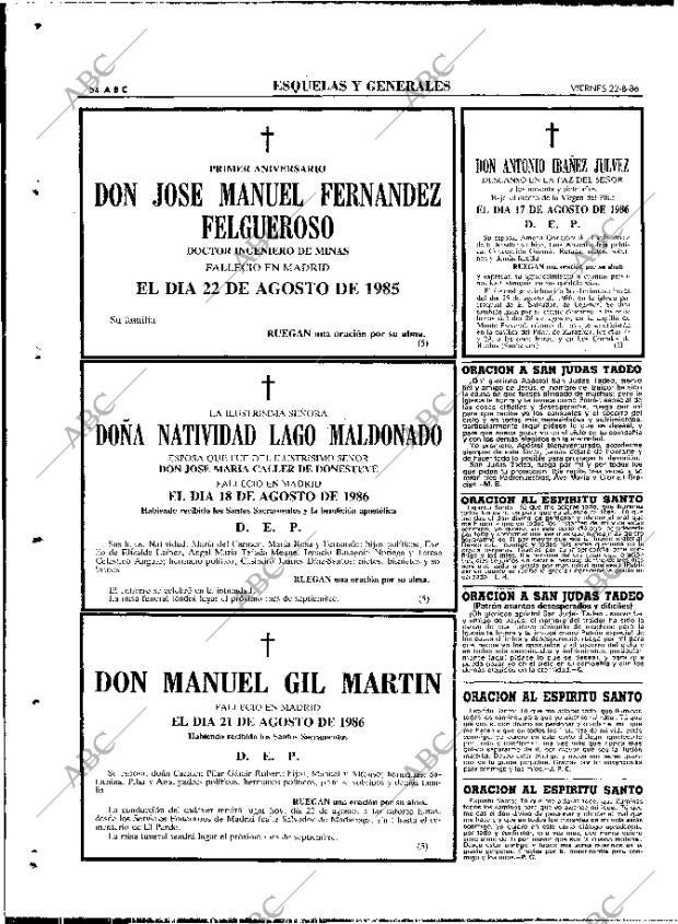 ABC MADRID 22-08-1986 página 54