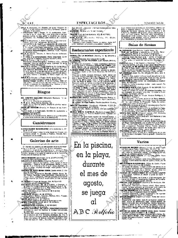 ABC MADRID 24-08-1986 página 64