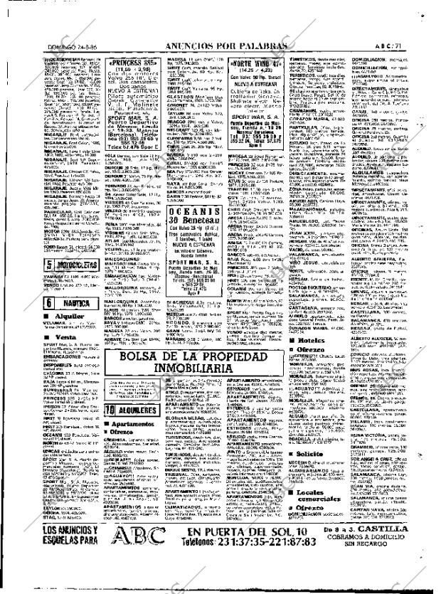 ABC MADRID 24-08-1986 página 71