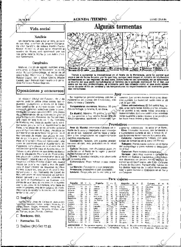 ABC MADRID 25-08-1986 página 24