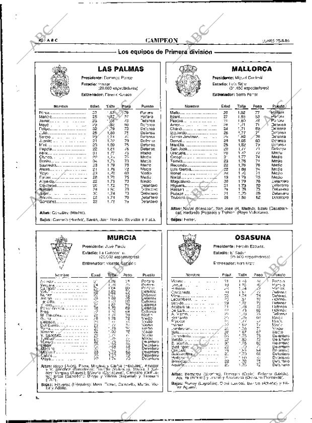 ABC MADRID 25-08-1986 página 42