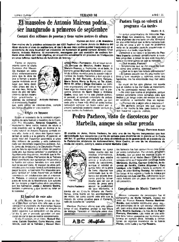 ABC SEVILLA 25-08-1986 página 33