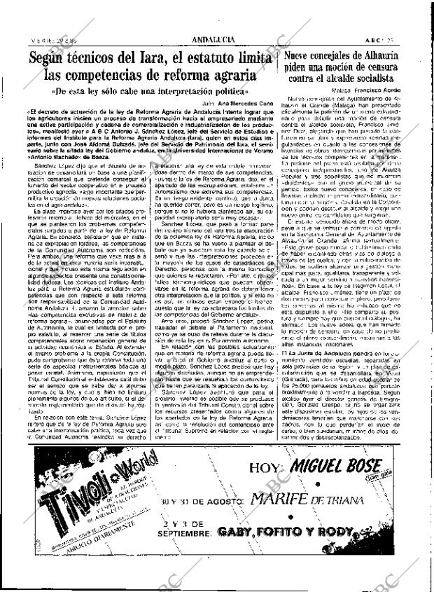 ABC SEVILLA 29-08-1986 página 23
