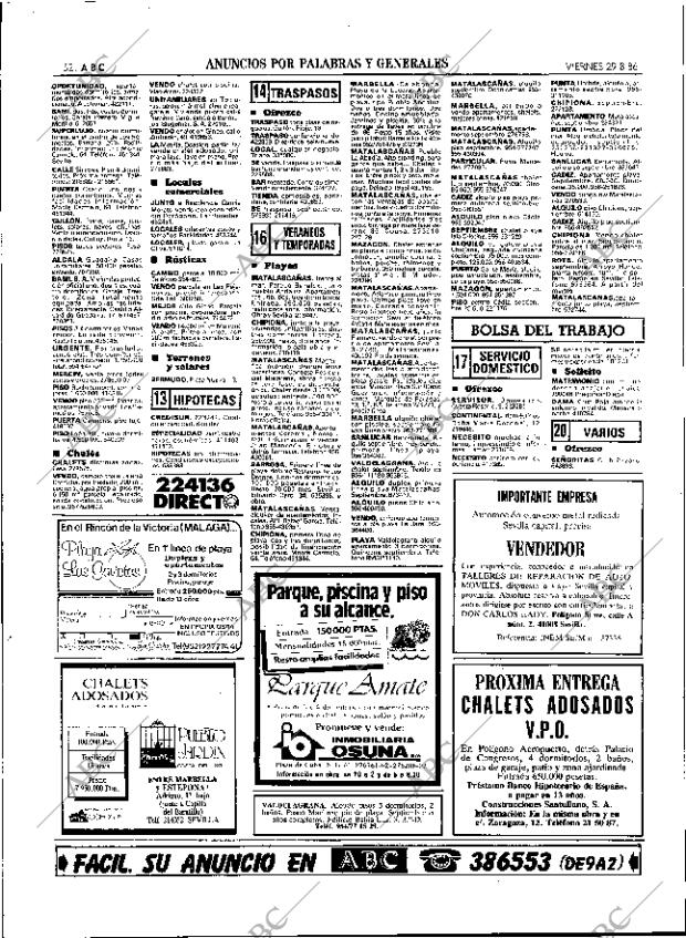 ABC SEVILLA 29-08-1986 página 52