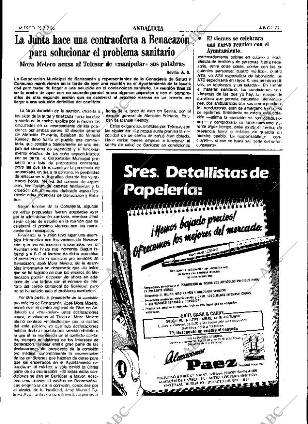 ABC SEVILLA 03-09-1986 página 23