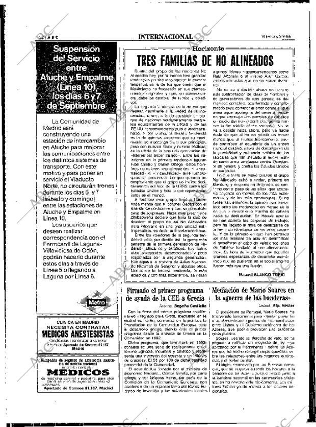 ABC MADRID 05-09-1986 página 22