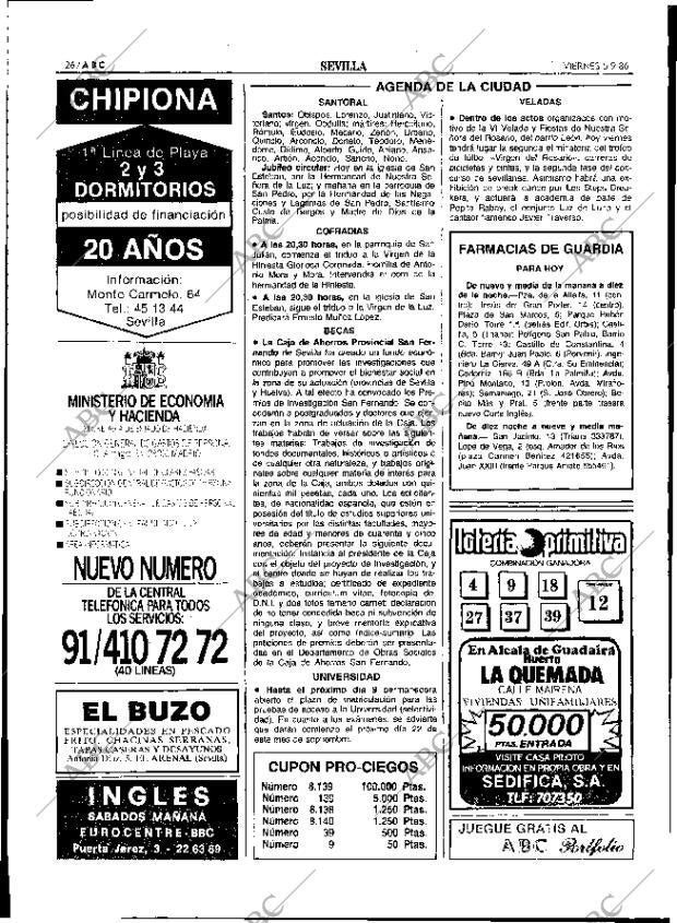 ABC SEVILLA 05-09-1986 página 26