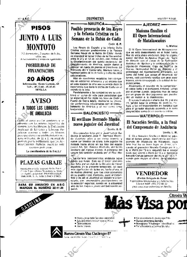 ABC SEVILLA 09-09-1986 página 44