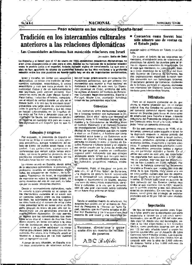 ABC MADRID 10-09-1986 página 16