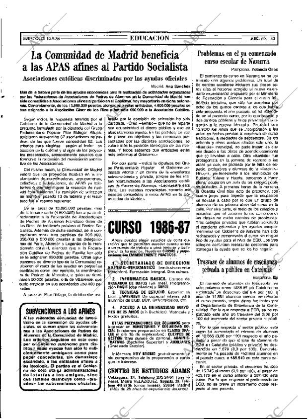 ABC MADRID 10-09-1986 página 43