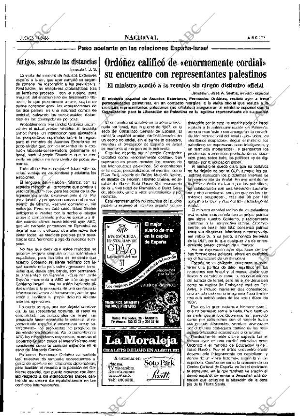 ABC MADRID 11-09-1986 página 23