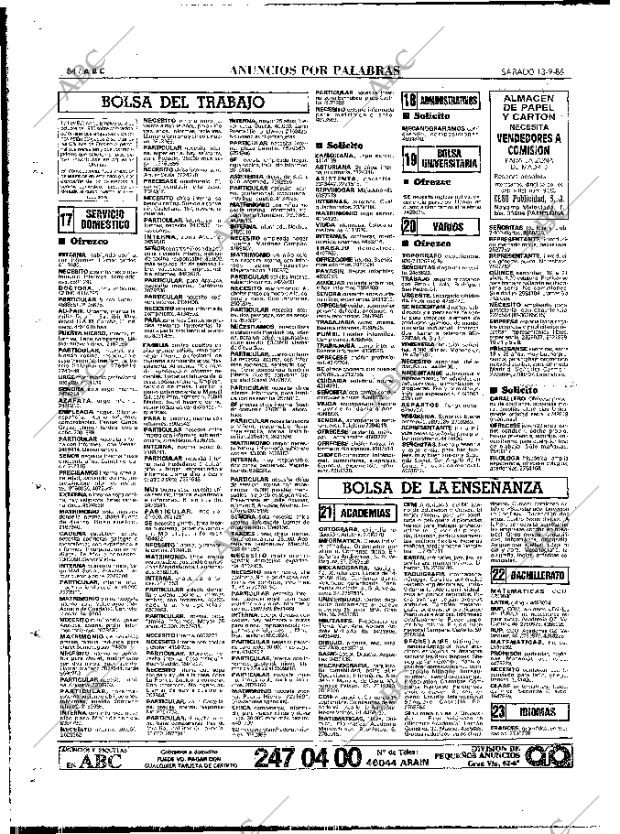 ABC MADRID 13-09-1986 página 84