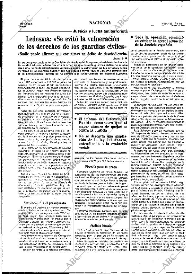 ABC MADRID 19-09-1986 página 20