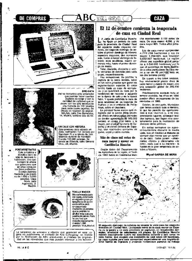 ABC MADRID 19-09-1986 página 98