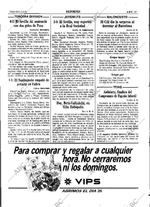 ABC SEVILLA 21-09-1986 página 67