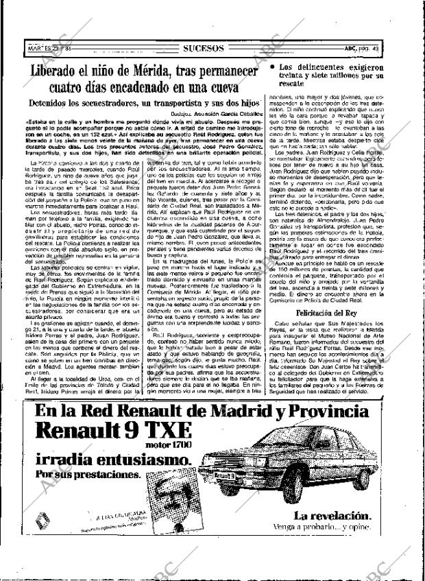 ABC MADRID 23-09-1986 página 43